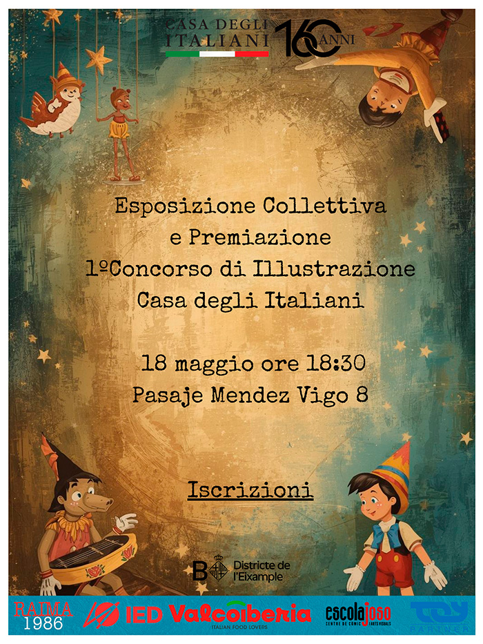 Premiazione del 1� Concorso di Illustrazione della Casa degli Italiani e esposizione collettiva.